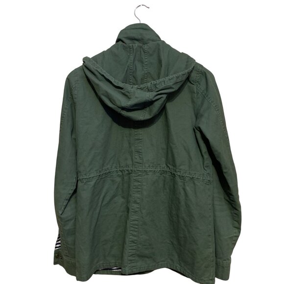 41 Hawthorn Women's Jacket Olive Green Military Chore Style Hood Large Pockets M - Picture 6 of 10